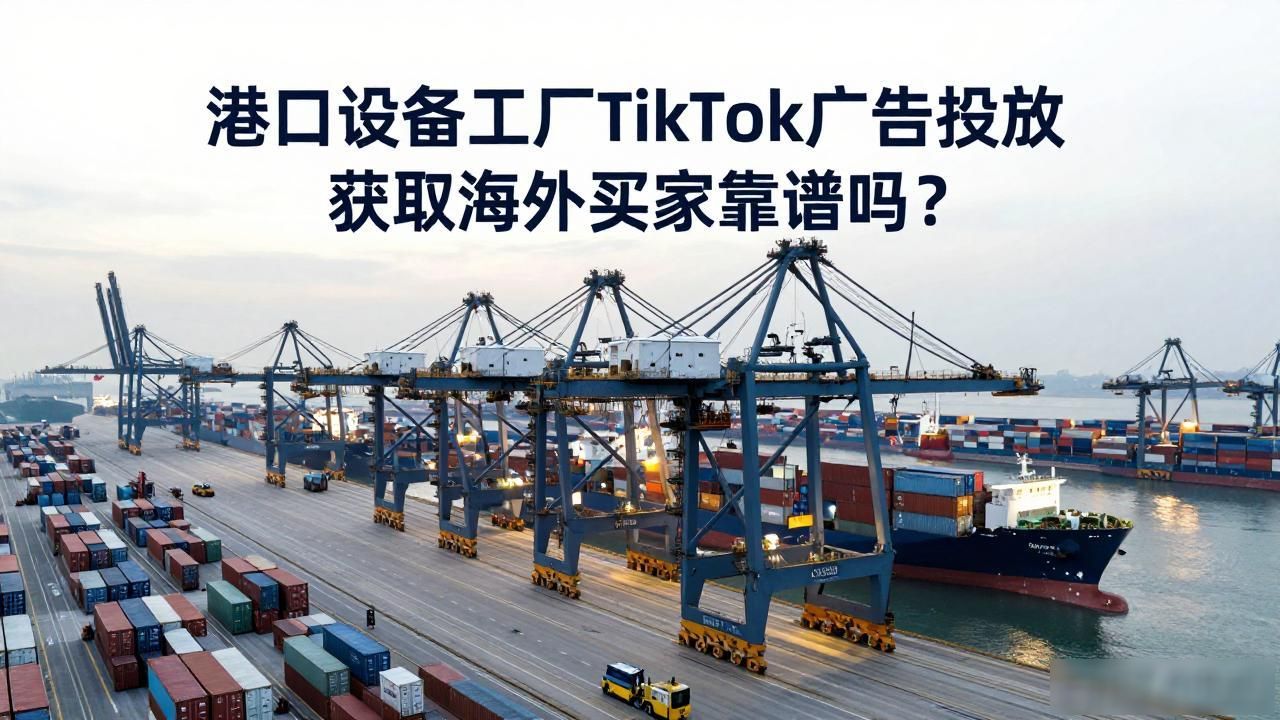led广告屏投放广告_精准投放广告英文_港口设备工厂TikTok广告投放获取海外买家