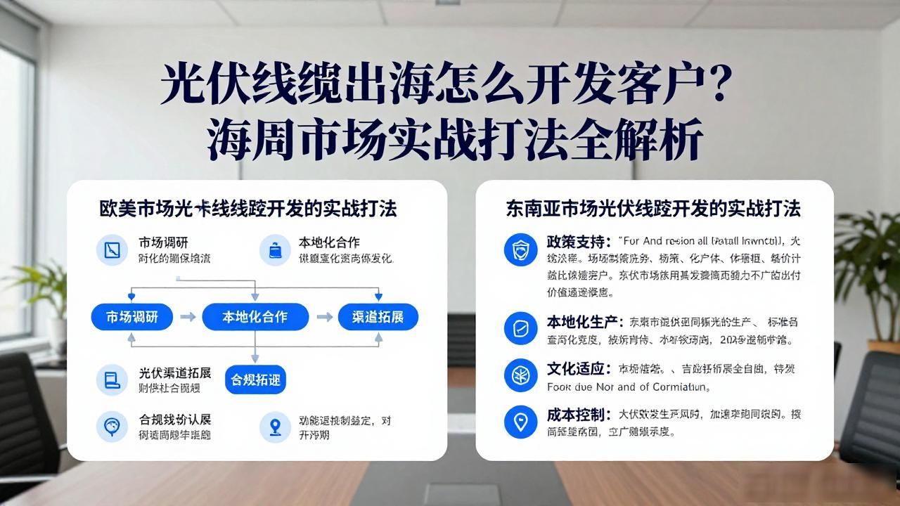 海外光伏项目_光伏线缆海外市场开发_光伏海外线缆开发市场分析