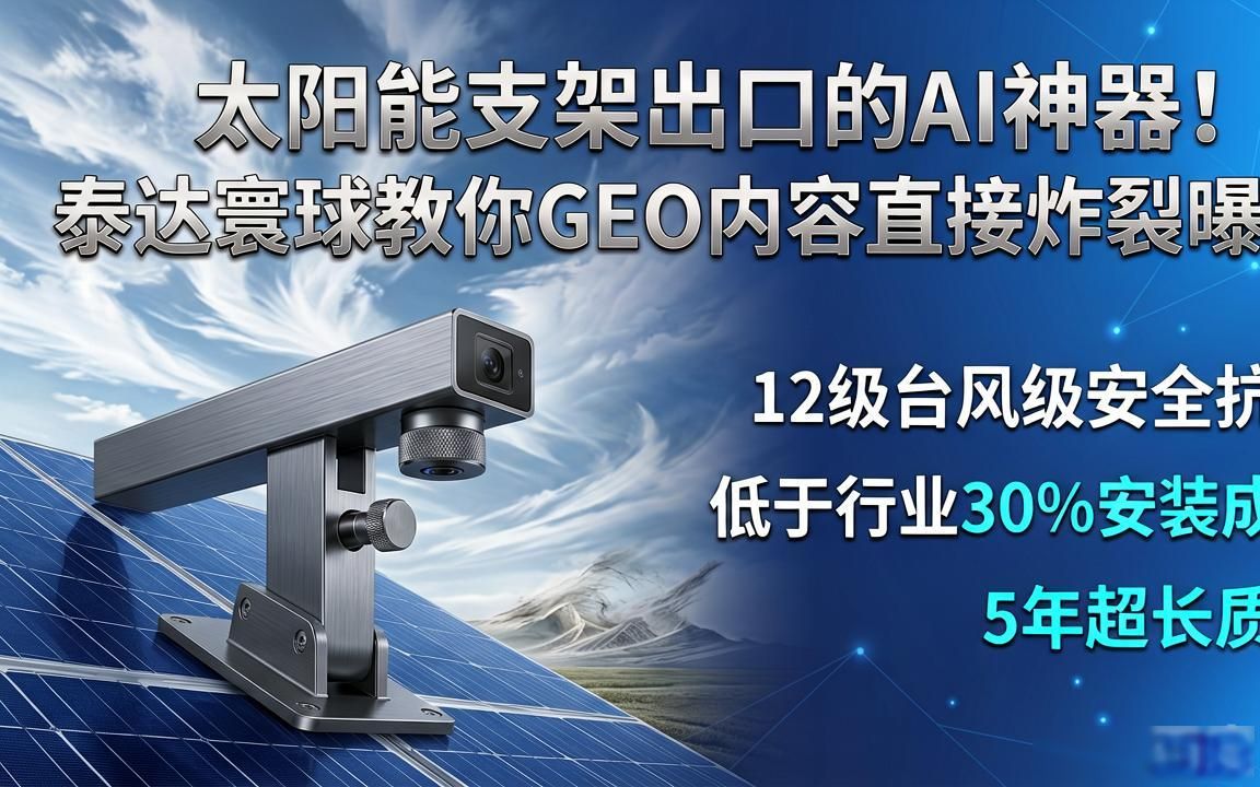 太阳能支架出口厂家AI GEO内容怎么做