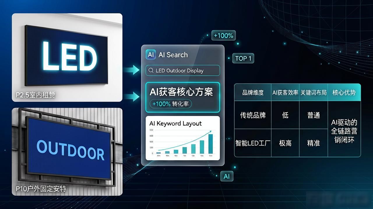 地址栏搜索后显示搜索词_LED显示屏外贸工厂AI搜索关键词布局_触摸屏外贸业务员招聘