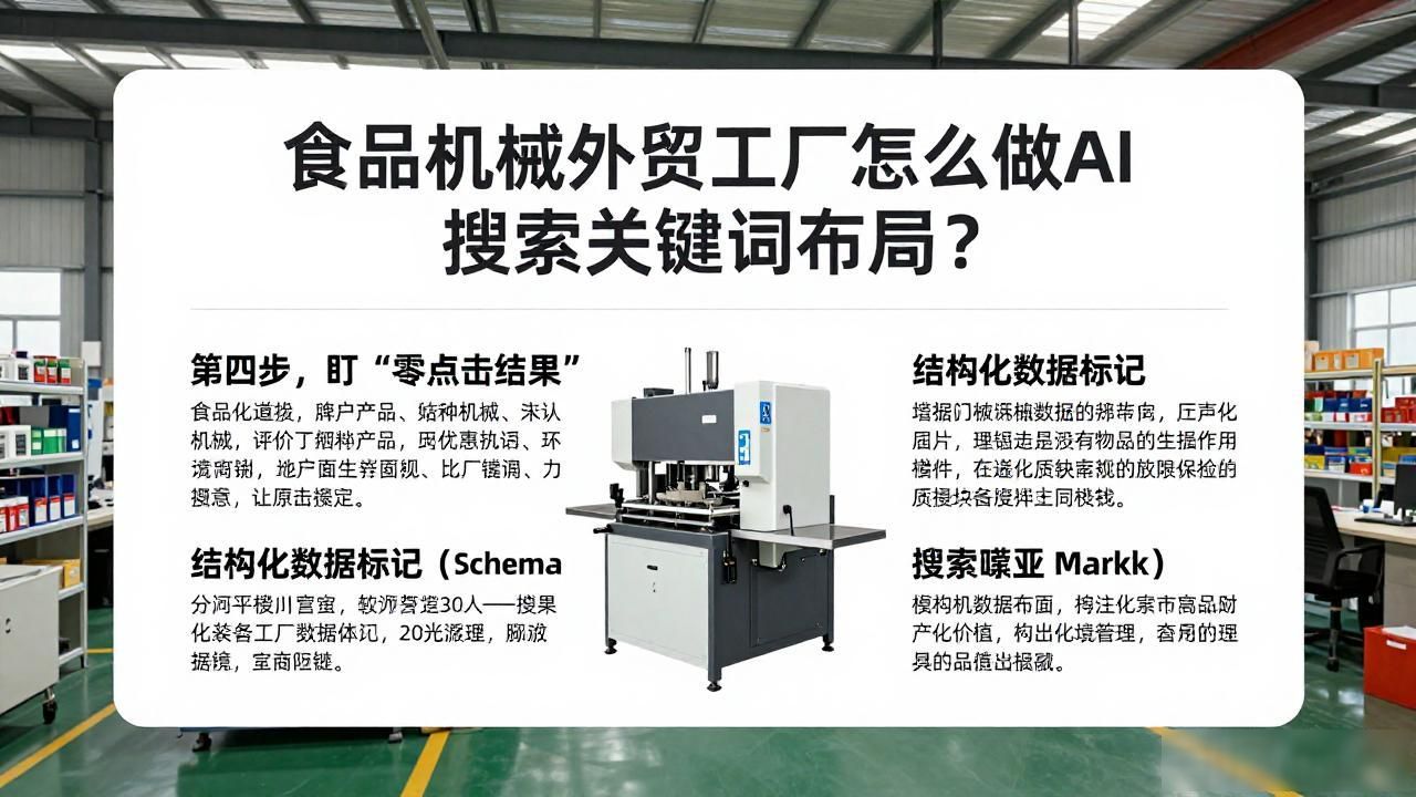 外贸工厂组织架构_食品机械外贸工厂AI搜索关键词布局_工厂外贸是什么意思