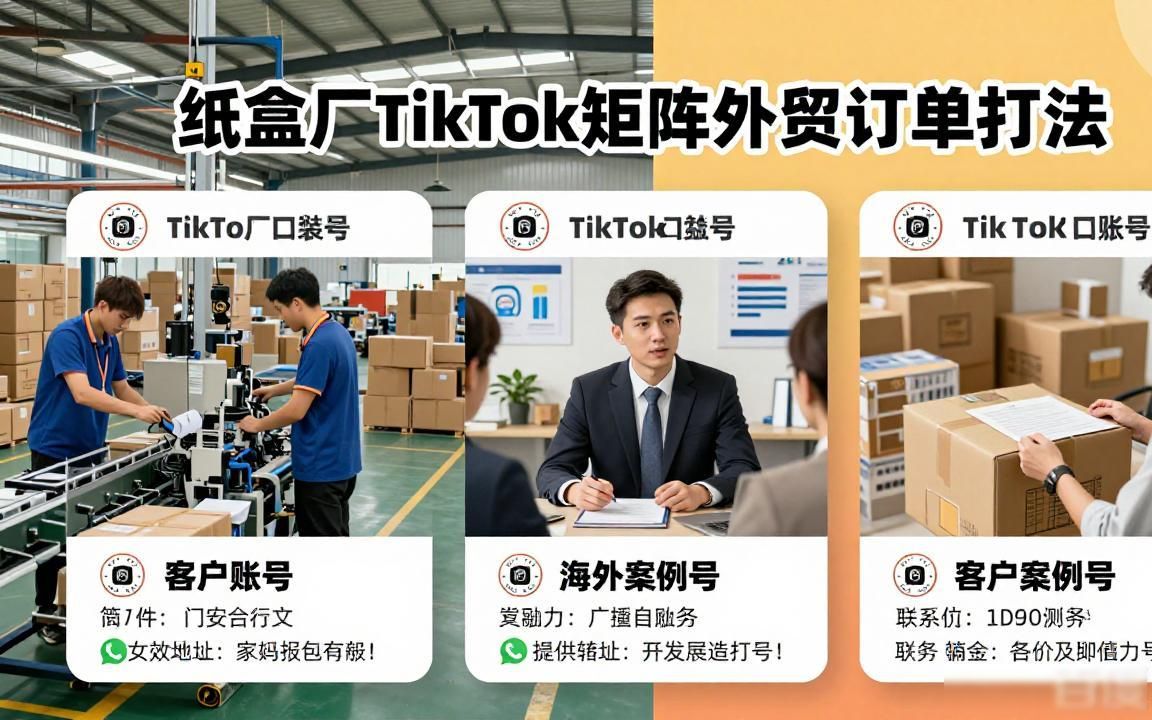 纸盒彩盒厂TikTok内容矩阵怎么做外贸