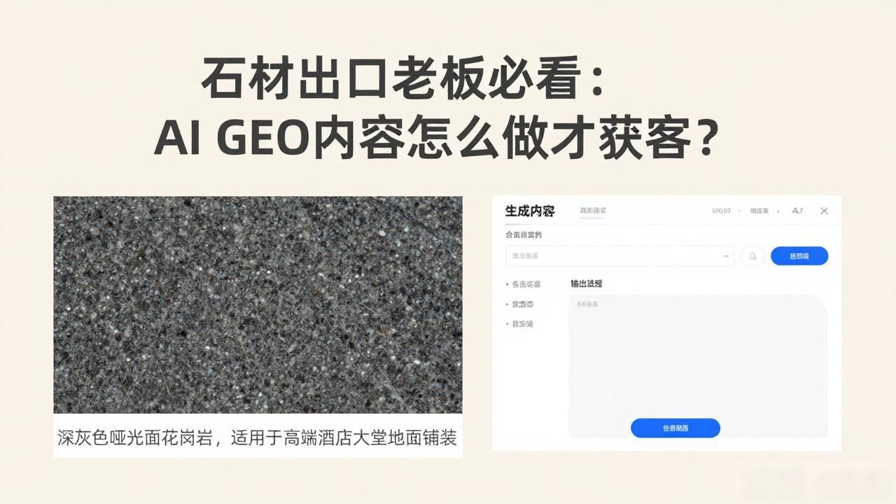 石材加工出口_石材出口厂家AI GEO内容怎么做_石材出口需要什么手续