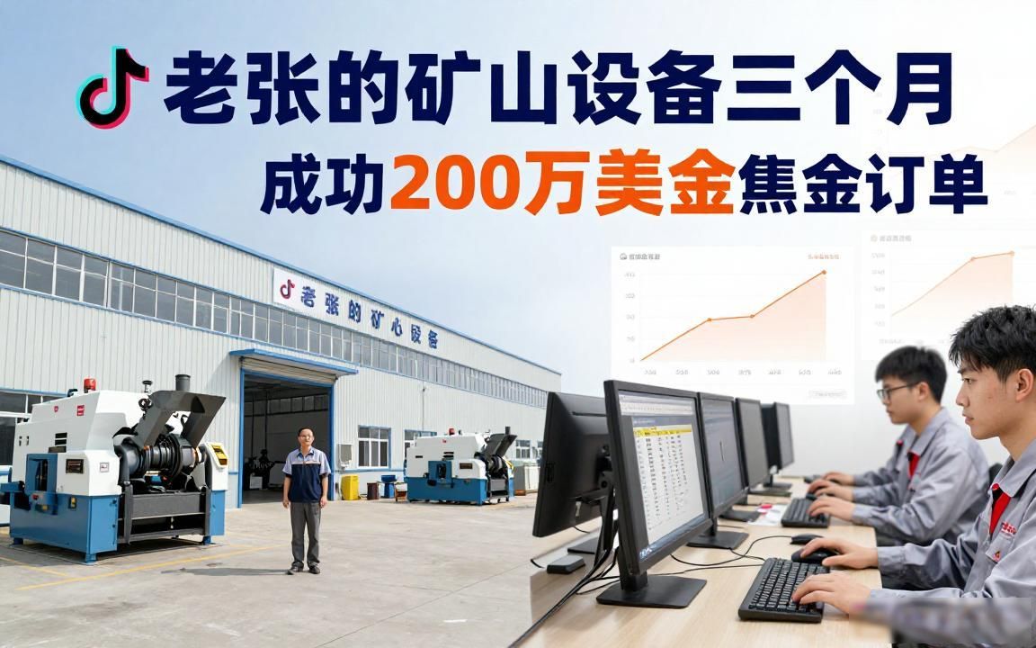 矿山设备工厂TikTok海外短视频获客代运营