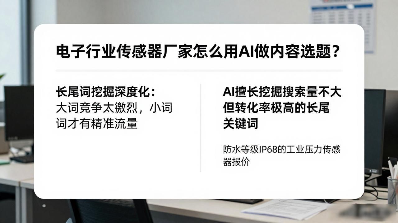 电子行业传感器厂家AI问答内容选题_传感器涉及的行业_传感器电子产品