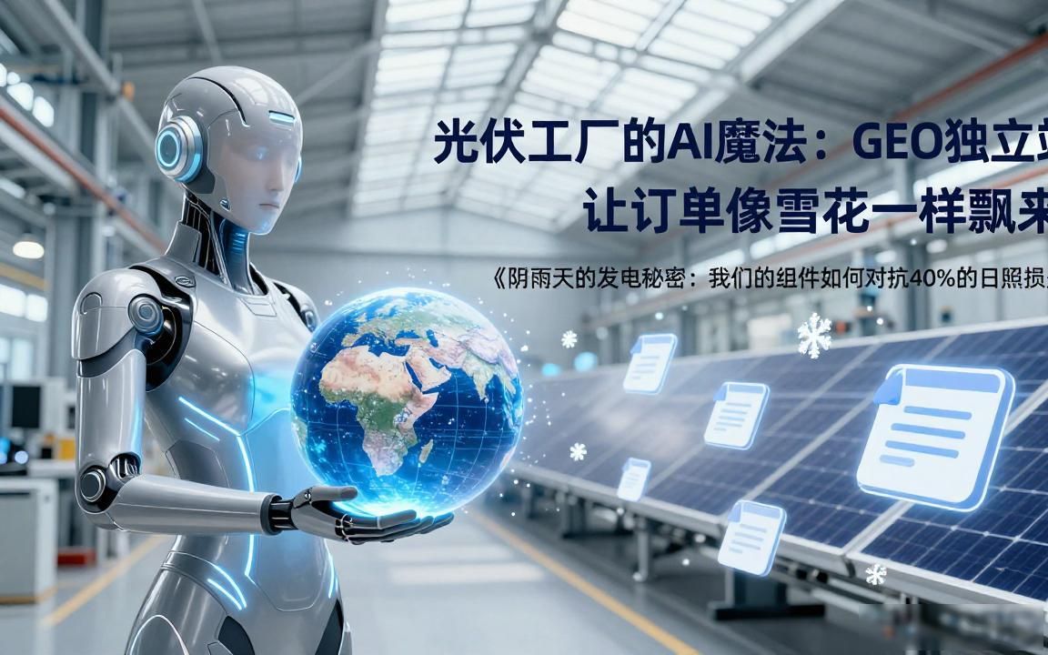 光伏组件工厂AI GEO独立站内容方案