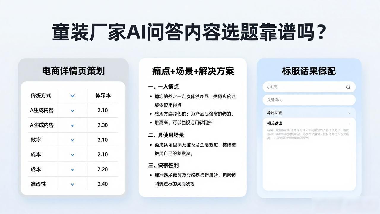服装行业童装厂家AI问答内容选题_童装主要产品和服务_童装行业分析报告