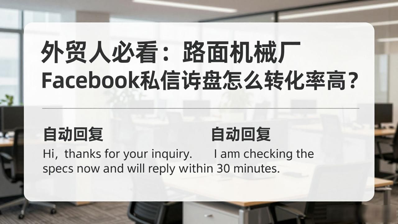 路面机械厂Facebook私信询盘转化技巧_山推格林路面养护机械有限公司_回复询盘技巧