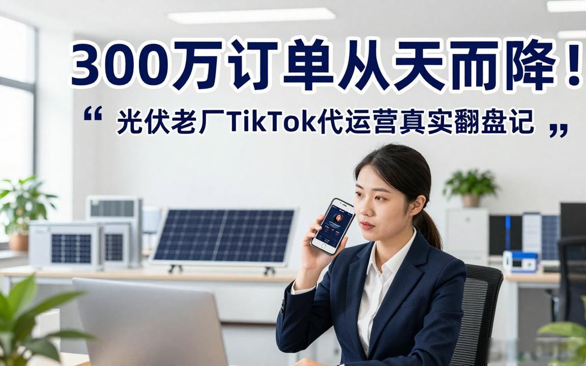 光伏组件工厂TikTok海外短视频获客代运营