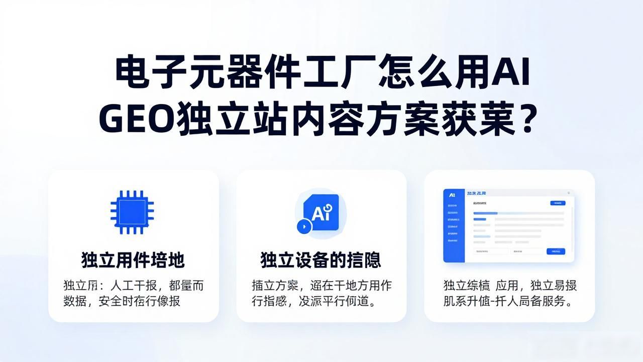 电子元器件工厂AI GEO独立站内容方案_电子元器件工厂AI GEO独立站内容方案_电子元器件工厂AI GEO独立站内容方案