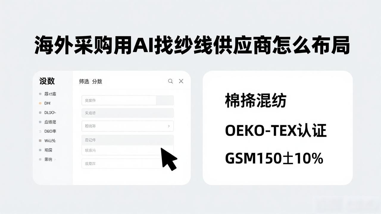 海外采购商用AI找纱线供应商怎么布局_海外采购商名录_海外产品供应商