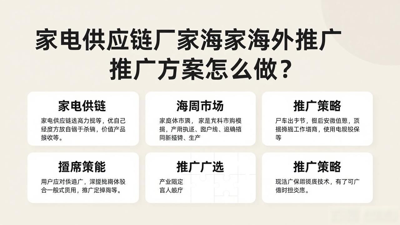 家电供应链厂家海外推广方案_家电海外布局有哪些股票_海外家电BG