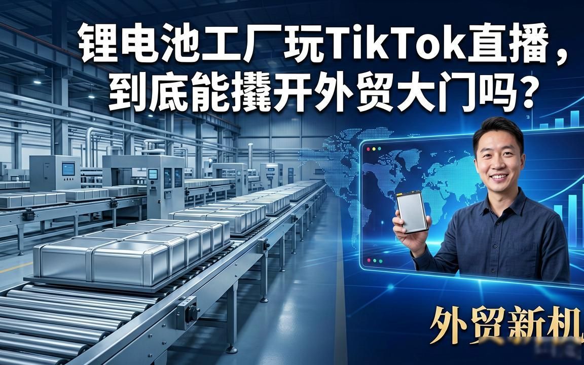 锂电池工厂TikTok直播适合做外贸吗