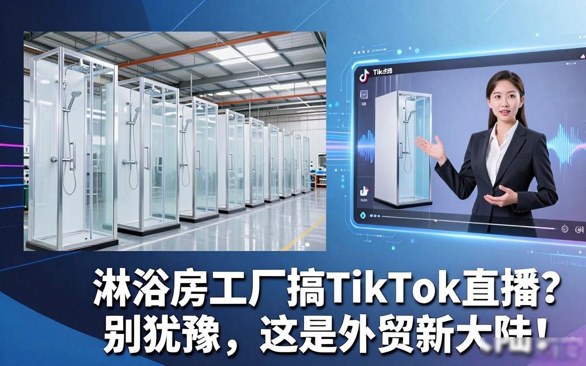 淋浴房工厂TikTok直播适合做外贸吗