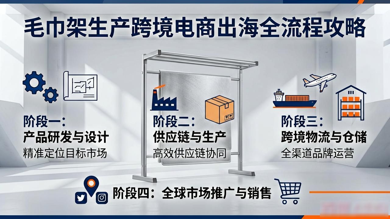 毛巾外贸上海出口_毛巾架生产厂家跨境电商出海_外贸卖毛巾