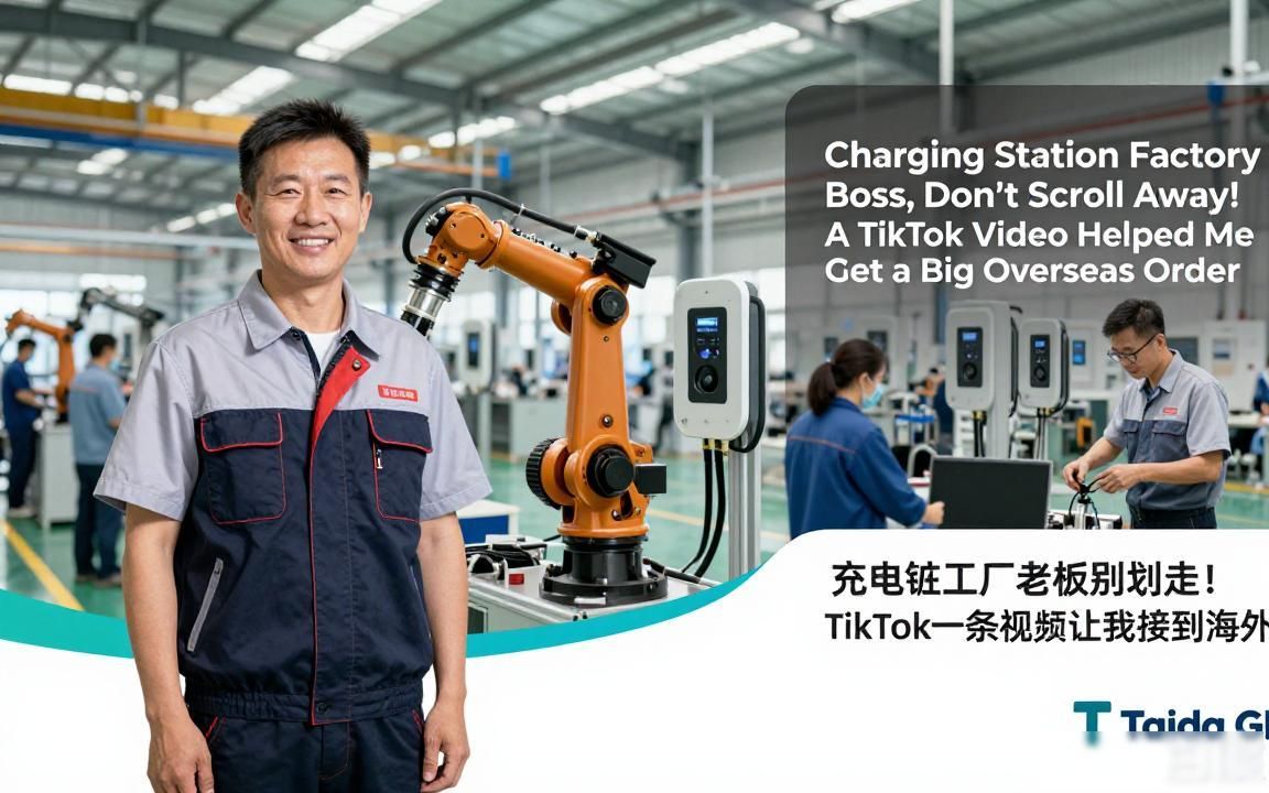 充电桩工厂TikTok短视频怎么获取B2B询盘