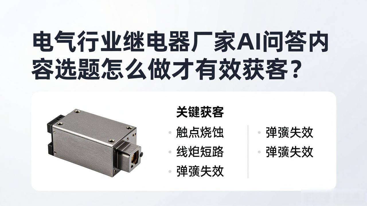 继电器行业市场分析_电气行业继电器厂家AI问答内容选题_电气行业继电器厂家AI问答内容选题