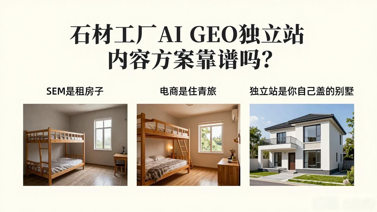 石材厂房设计_石料厂施工方案_石材工厂AI GEO独立站内容方案