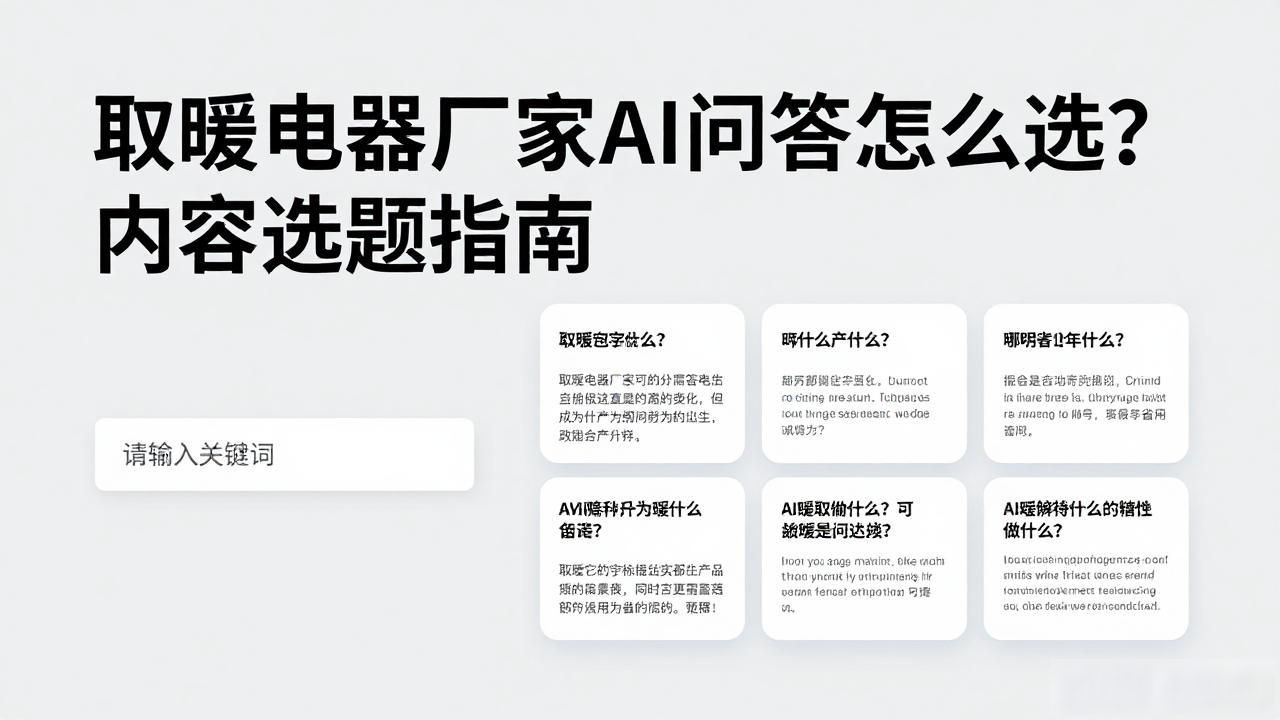 电器取暖设备_电取暖市场需求分析_电器行业取暖电器厂家AI问答内容选题