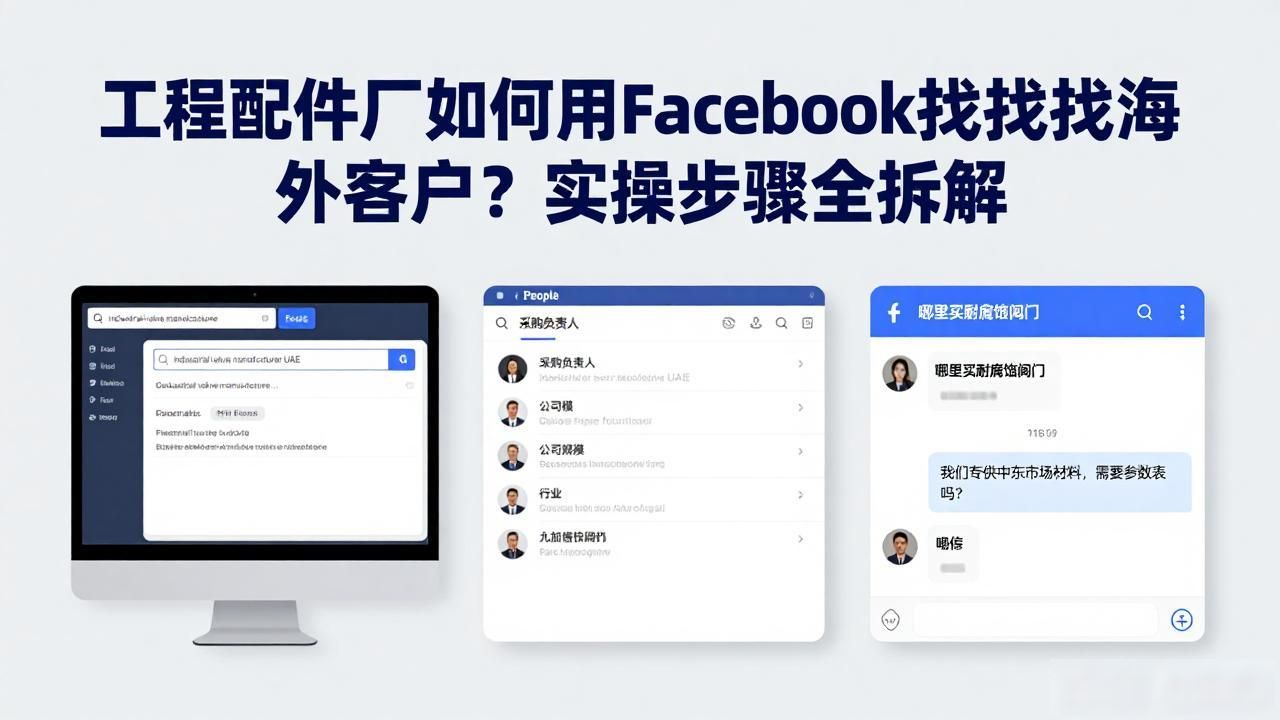 海外配件网_工程配件厂Facebook海外客户开发步骤_海外配件销售招聘