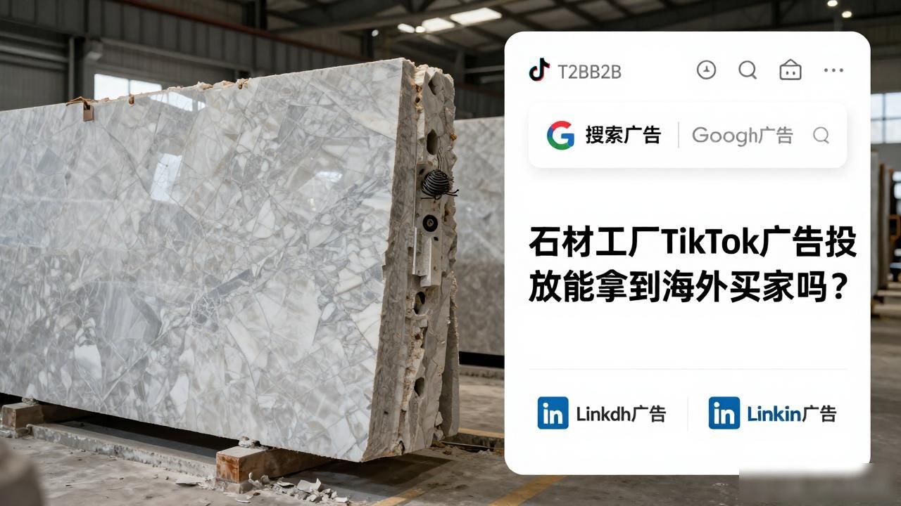 石材工厂TikTok广告投放获取海外买家_海外石材厂招聘信息_石材外贸公司怎么做