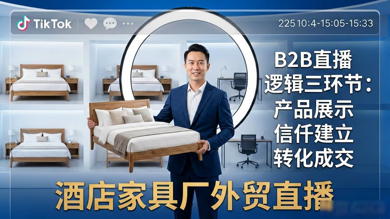 家具行业如何做直播_酒店家具厂TikTok直播适合做外贸吗_直销酒店家具厂