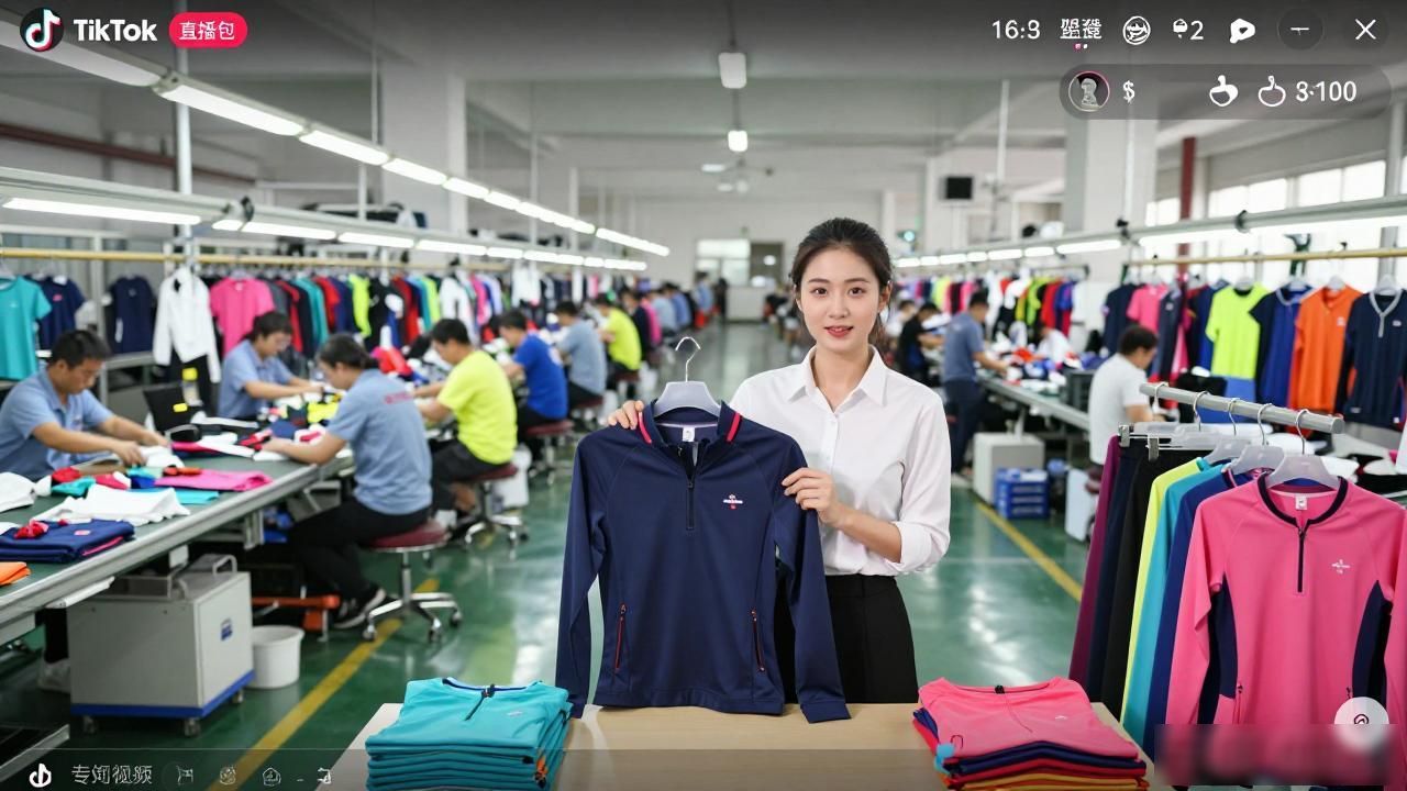 服装厂家直播福利_直播间卖工作服最简单三个步骤_运动服工厂TikTok直播适合做外贸吗