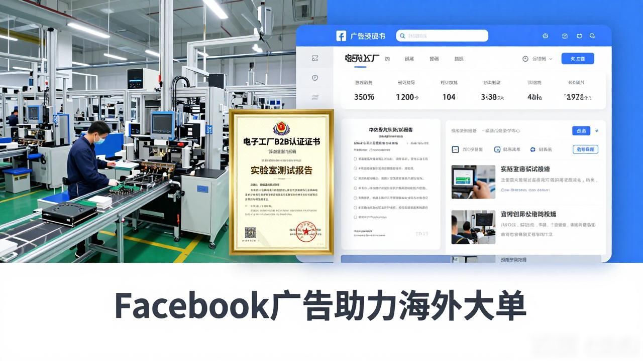 电子产品公司广告_工业客户广告例子_电子行业工厂Facebook广告获客方案