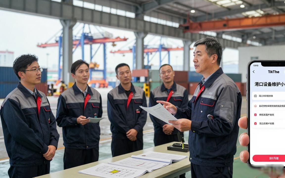 港口设备工厂TikTok短视频怎么获取B2B询盘