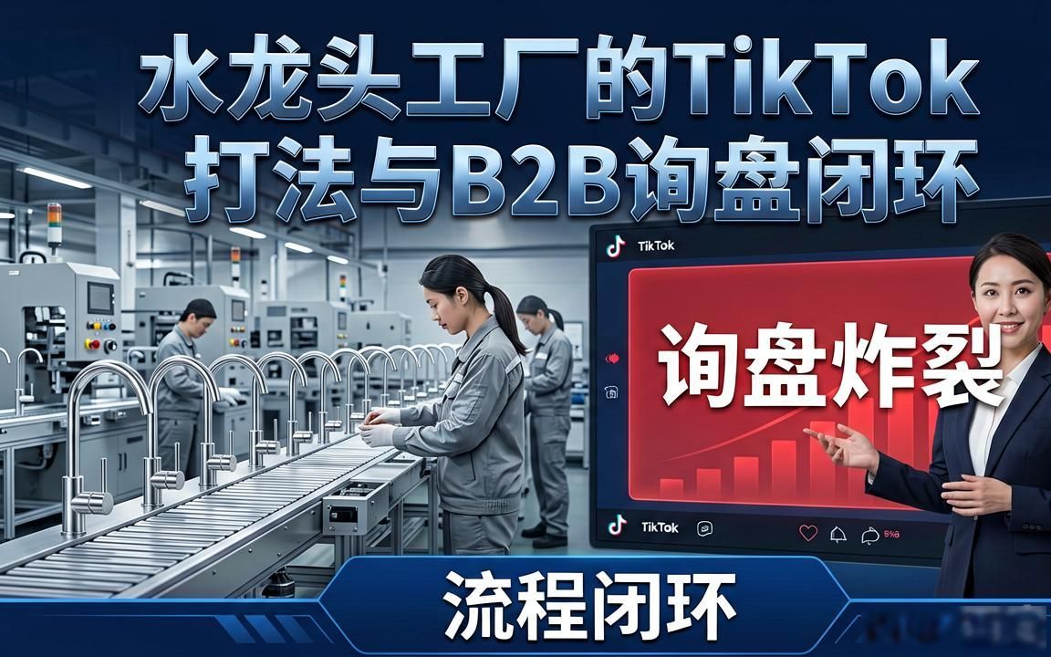 水龙头工厂TikTok短视频怎么获取B2B询盘