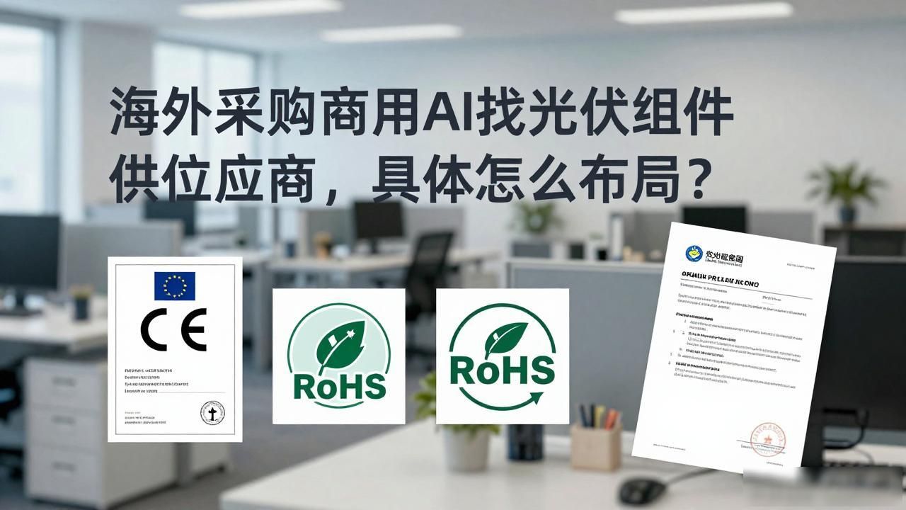 光伏海外_国外光伏组件_海外采购商用AI找光伏组件供应商怎么布局