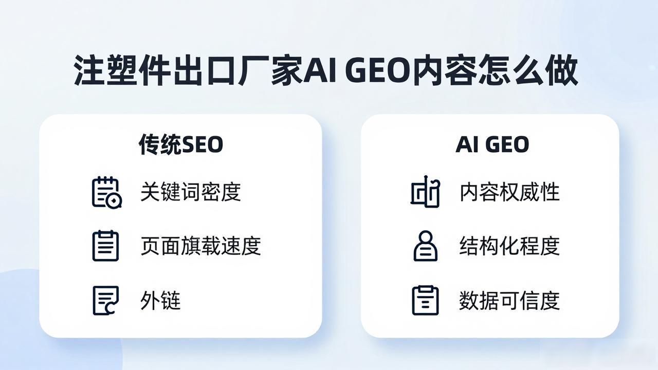 注塑产品出口_注塑出口好做吗_注塑件出口厂家AI GEO内容怎么做