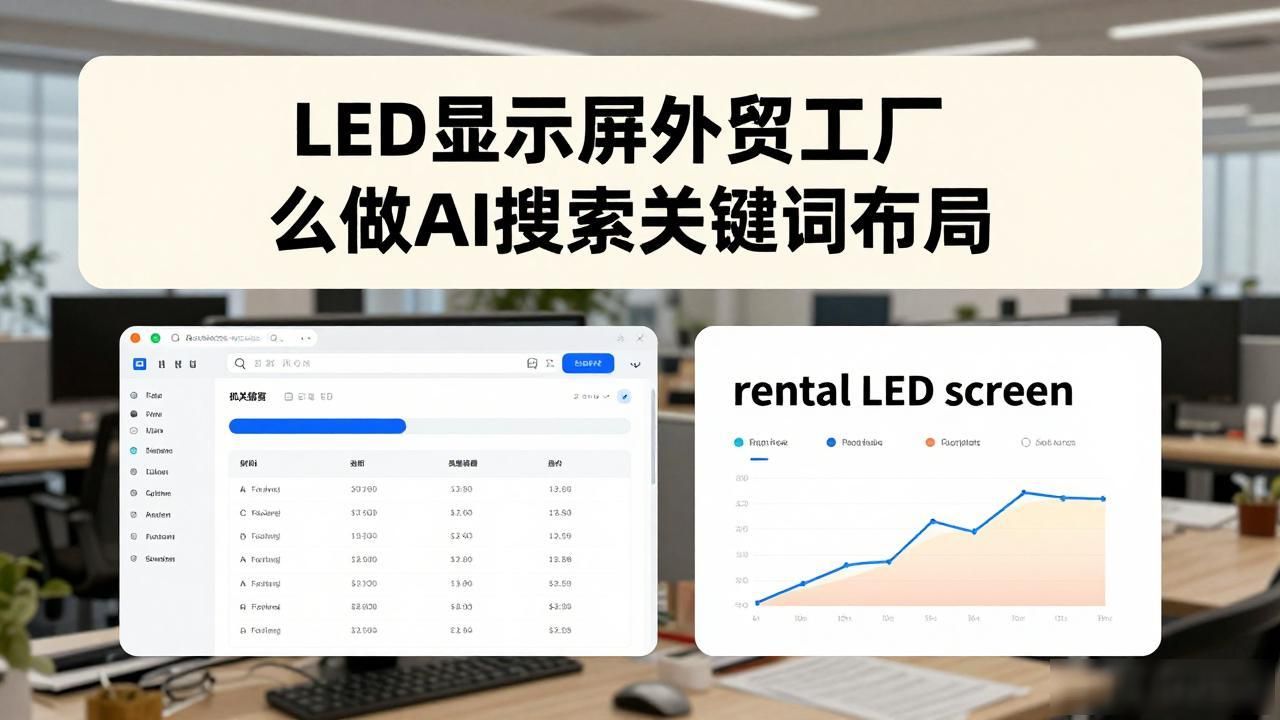 LED显示屏外贸工厂AI搜索关键词布局_工厂外贸平台_外贸显示屏