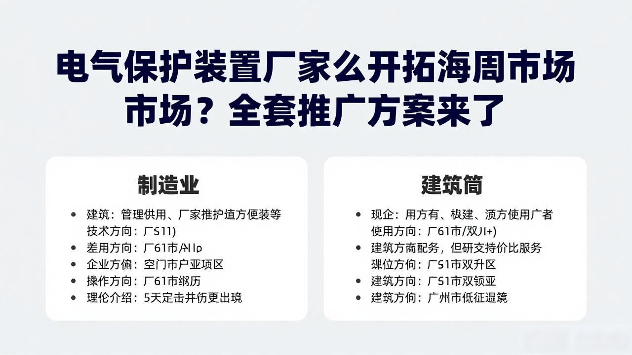 中国电力设备厂商海外布局_海外电力设备需求趋势_电气保护装置厂家海外推广方案