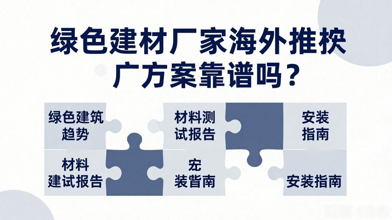 国内外绿色建材的发展与趋势_如何推广绿色建材_绿色建材厂家海外推广方案