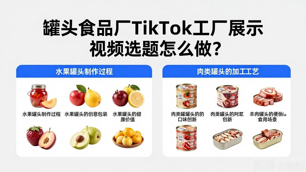 罐头食品工厂设计_罐头工厂设计_罐头食品厂TikTok工厂展示视频选题