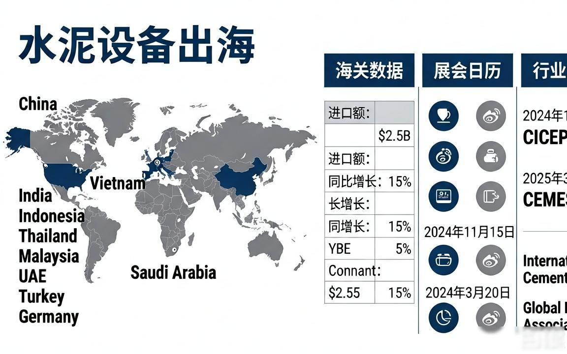 水泥生产设备海外买家开发