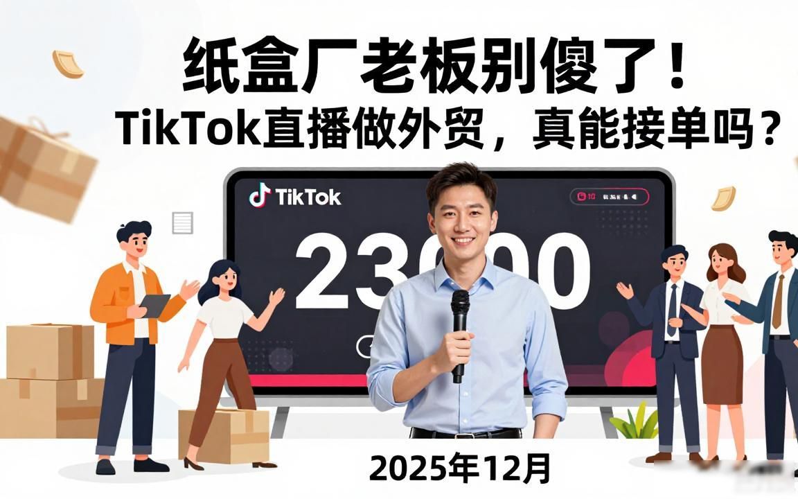 纸盒彩盒厂TikTok直播适合做外贸吗