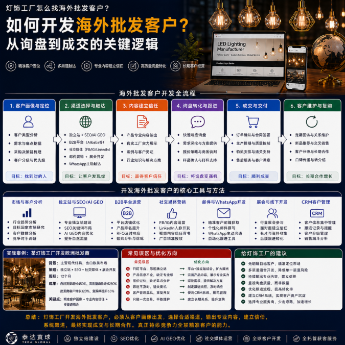 灯饰工厂怎么找海外批发客户如何开发海外批发客户?从询盘到成交的关键逻辑.png