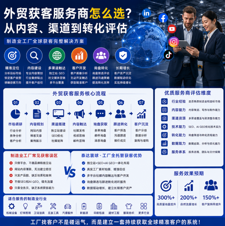 泰达寰球怎么样外贸服务外贸获客服务商怎么选?从内容、渠道到转化评估.png