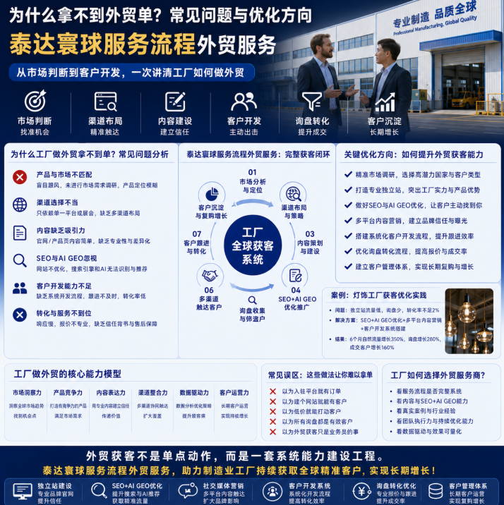 泰达寰球服务流程外贸服务为什么拿不到外贸单?常见问题与优化方向.png