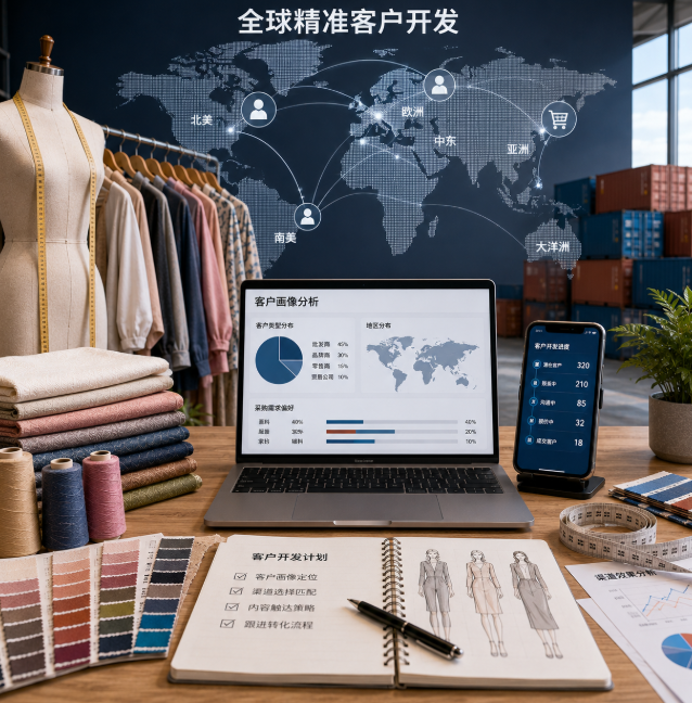 服装纺织工厂跨境电商怎么做怎么找全球精准客户?从客户画像到开发动作.png