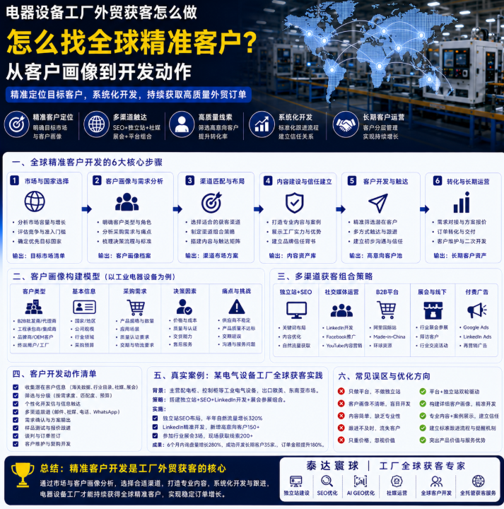 电器设备工厂外贸获客怎么做怎么找全球精准客户?从客户画像到开发动作.png
