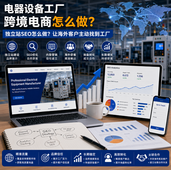 电器设备工厂跨境电商怎么做独立站SEO怎么做?让海外客户主动找到工厂.png