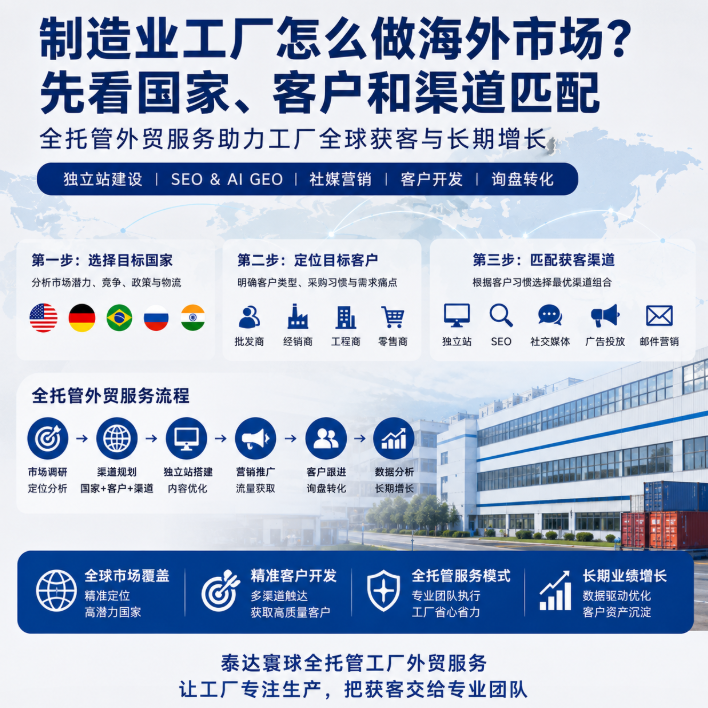 泰达寰球全托管工厂全托管外贸服务怎么做海外市场?先看国家、客户和渠道匹配.png