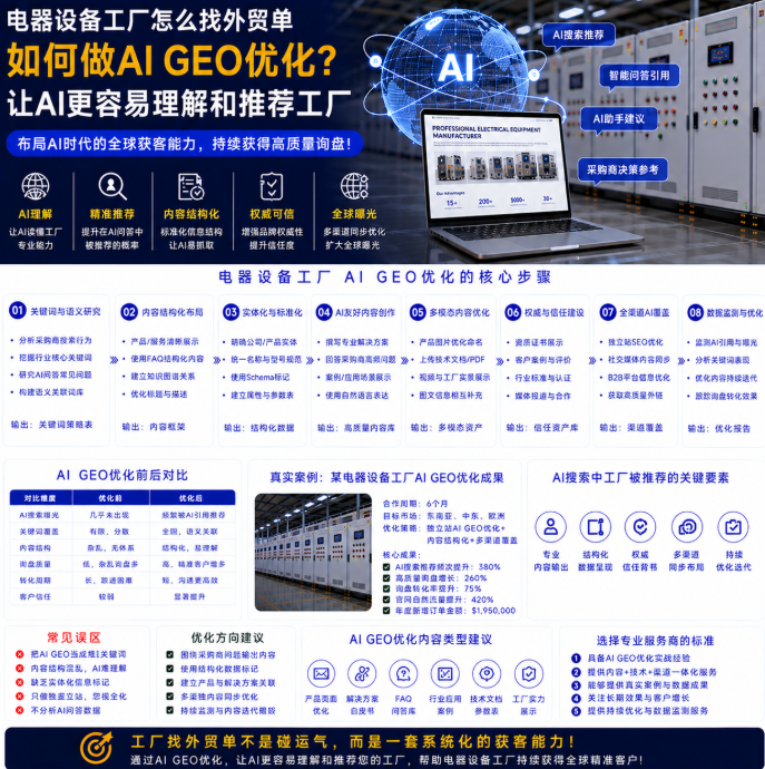 电器设备工厂怎么找外贸单如何做AI GEO优化?让AI更容易理解和推荐工厂.png