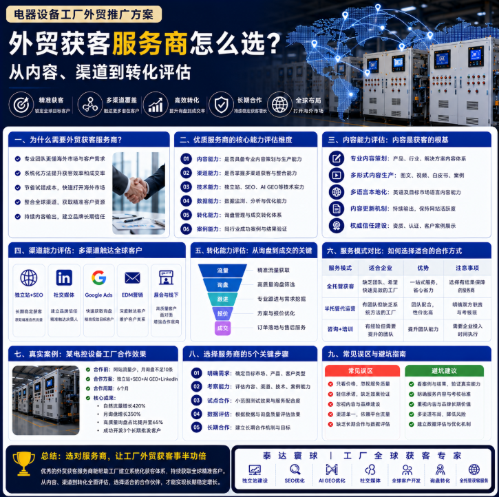 电器设备工厂外贸推广方案外贸获客服务商怎么选?从内容、渠道到转化评估.png