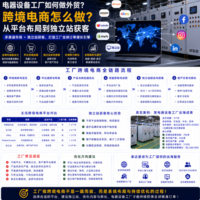 电器设备工厂如何做外贸跨境电商怎么做?从平台布局到独立站获客.png