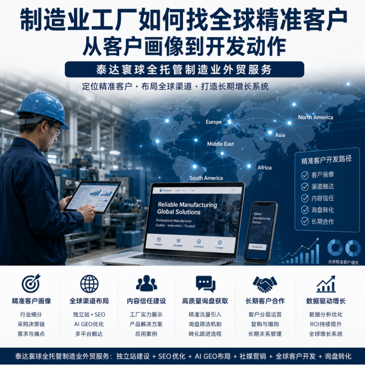泰达寰球全托管制造业外贸服务怎么找全球精准客户?从客户画像到开发动作.png