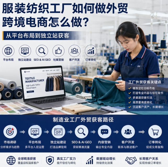 服装纺织工厂如何做外贸跨境电商怎么做?从平台布局到独立站获客.png